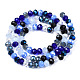 Electroplate Glass Beads Strands X-EGLA-N002-12B-2