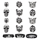 arricraft 12 Pcs 6 Styles Stainless Steel Animal Skull Head Beads STAS-AR0001-84-1