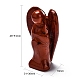 天然なレッドジャスパーディスプレイ装飾  天使の装飾ヒーリングストーン  女性、男性向けのエネルギーレイキギフト  天使  19x31~36x48~51mm G-O200-03E-4
