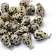 Larme naturelle pendentifs en jaspe dalmatien G-Q435-16-1