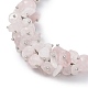 Natürliche Perlenarmbänder mit Rosenquarzsplittern BJEW-TA00424-3