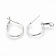 Brass Hoop Earrings Findings X-KK-S345-213-2