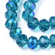 Chapelets de perles en verre électroplaqué EGLA-A034-T8mm-L25-2