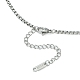 304 Box-Halskette aus Edelstahl für Männer und Frauen NJEW-YW0001-16-2