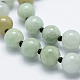 Natürliche myanmarische Jade / burmesische Jade Perlenketten NJEW-F202-A04-2