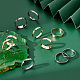 Unicraftale 40pcs 4 Style 201 Edelstahl Plain Band verstellbare Ringe für Frauen STAS-UN0037-14-3