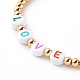 Bracelets de perles extensibles en laiton rond BJEW-JB06231-01-5