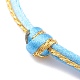 Fabbricazione di braccialetti a più fili con filo di nylon regolabile AJEW-JB00916-04-3