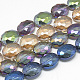 Chapelets de perles en verre électroplaqué EGLA-S152-20x16mm-M-1