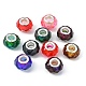 60 pièces 10 couleurs perles européennes en résine transparente RPDL-YW0001-04-3