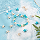 SUNNYCLUE 1 Box 144~156Pcs Turquoise Beads Bulk Starfish Beads for Jewelry Making Synthesis Turquoise Beads Waterproof Beads Loose Spacer Beads Star Beads Bulk Summer Bracelets Making Kit Beige Blue DIY-SC0019-80-5