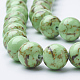 Assembled Synthetic Turquoise and Shell Beads Strands G-S212-8mm-07-2