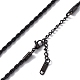 304 collier chaîne de corde en acier inoxydable pour homme femme NJEW-K245-023B-2