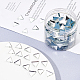 Pandahall 260g 0.5 pouces triangle verre miroir carreaux mini verre décoratif mosaïque carreaux pour la décoration de la maison artisanat fabrication de bijoux GLAA-PH0007-89-3