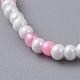 Bracelets extensibles pour enfants en perles de verre BJEW-JB04823-02-4