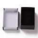 厚紙のジュエリーボックス  内部のスポンジ  ジュエリーギフト包装用  長方形  ホワイト  7.9x5.1x2.65cm CON-P008-A01-05-3