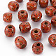 Printed Natural Wood Beads X-WOOD-S053-62A-1