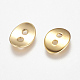 304ステンレス製のボタン  オーバル  ゴールドカラー  13.5x10.5x1.5mm  穴：2mm STAS-K149-18G-2