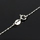 Trendy Unisex Rhodium Plated 925 Sterling Silver Chain Necklaces STER-M034-B-19-4