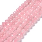 Fili di perline quarzo roso  naturale , sfaccettato, rotondo e piatto, 8~8.5x5.5~6mm, Foro: 1.2 mm, circa 49pcs/filo, 15.55'' (39.5 cm)