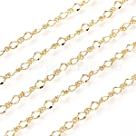 3.28 Feet Brass Figure 8 Chain, Figaro Chains, Long-Lasting Plated, Soldered, Real 18K Gold Plated, 4x3x1mm