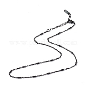 304 collar de cadena de eslabones de columna de acero inoxidable para hombres y mujeres NJEW-K245-019C