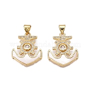 Латунные микропаве прозрачные подвески с фианитом KK-N254-192G