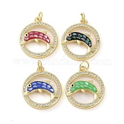 Латунные микропаве прозрачные подвески с фианитом KK-Q813-05G
