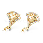 Латунные серьги-гвоздики из циркония KK-N233-137