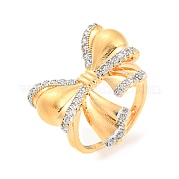 Brass Micro Pave Cubic Zirconia Adjustable Rings RJEW-E091-02G