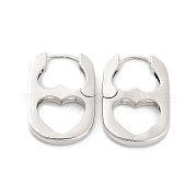 Серьги-кольца из латуни с сердечком для женщин KK-Z038-20P
