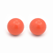Kein Loch lackiert Messing runden Ball Perlen passen Käfig Anhänger KKB-J001-16