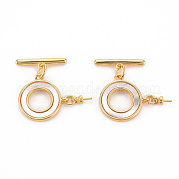 Латунные колышки с застежками-переключателями KK-S354-296-NF