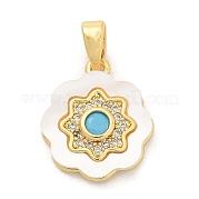 Подвески из латуни с микропаве из циркония KK-M303-02G-09