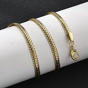 Латунные ожерелья из пшеницы для женщин NJEW-U035-06G