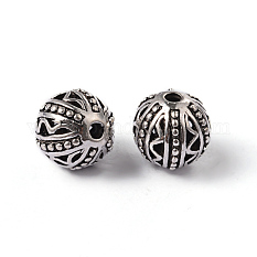 Perles rondes en alliage de style tibétain X-TIBEP-66506-AS-NR