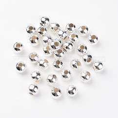 Entrepieza de abalorios, hierro, plata, 10mm, agujero: 3~4 mm