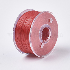 Hilos de abalorios de nailon con recubrimiento especial para abalorios, rojo, 0.1mm, aproximamente 50 yardas / rodillo