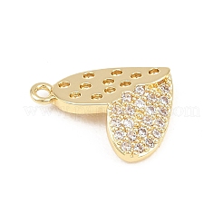 Valentinstag Messing Micro Pave klare Zirkonia Charms&nbsp;KK-D225-08G