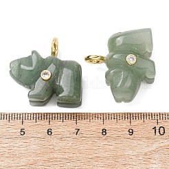 Pendentifs sculptés en aventurine verte naturelle&nbsp;G-H357-02G-12