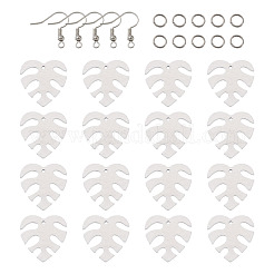 Наборы для самостоятельного изготовления сережек-подвесок в виде листьев монстеры&nbsp;DIY-TA0008-38