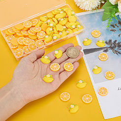 100шт 2 стиля непрозрачные кабошоны из смолы&nbsp;RESI-ME0001-18