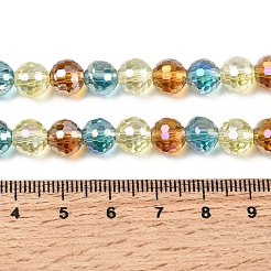 Стеклянные бусины с гальваническим покрытием &nbsp;EGLA-D300-06-8mm-24