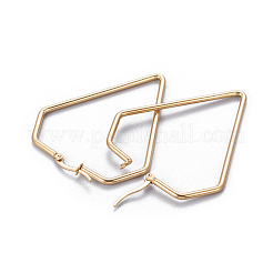 Boucles d'oreilles créoles angulaires en acier inoxydable 201&nbsp;EJEW-F219-06B-G