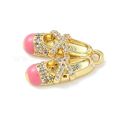 Pendentifs avec zircon cubiques à micro-pavés en laiton&nbsp;KK-P342-02G-02