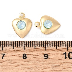 Латунь стекло амулеты&nbsp;KK-P340-09G-03