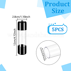 5 Stück transparente Aufbewahrungsröhre aus PVC-Kunststoff&nbsp;FIND-GA0008-68C