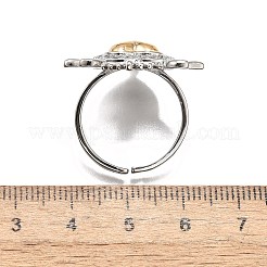 Кольца-манжеты в готическом стиле из латуни с микропаве из прозрачных кубических цирконий для женщин&nbsp;RJEW-U051-02A-GP