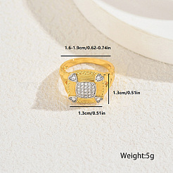 Женские кольца на палец из латуни с микропаве и кубическим цирконием&nbsp;GF8106-3