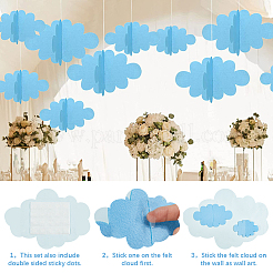 Войлочные 3d colud подвесные потолочные украшения&nbsp;HJEW-WH20010-07A